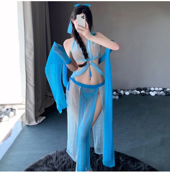 FEE ET MOI - Sexy Classical Style Sheer Tassel (Blue) FEE ET MOI - Sexy Classical Style Sheer Tassel (Blue)